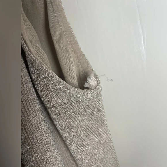 Mable Beige Ruched Button Front Collared Sleeveless Mini-Dress size M - Picture 7 of 7